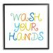 Stupell Industries Whimsical Bathroom Phrase Wash Your Hands Rules Oversized Black Framed Giclee Texturized Art By Daphne Polselli Canvas | Wayfair