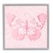 Stupell Industries Girls Are Made Of Magic Pink Patterned Butterfly XXL Stretched Canvas Wall Art By Daphne Polselli in Brown | Wayfair