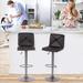 Latitude Run® Swivel Adjustable Height Bar Stool Upholstered/Metal in Black | 16.14 W x 44.29 D in | Wayfair B99EF2EE6F9A4C49A8A37A4D06B3BA3C