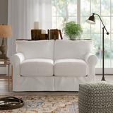 Wayfair Custom Upholstery™ Amari 65" Rolled Arm Slipcovered Loveseat w/ Reversible Cushions Polyester | 31 H x 65 W x 40 D in