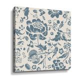 Red Barrel Studio® Floral Toile I Gallery Canvas in Blue | 24 H x 24 W x 2 D in | Wayfair 25C281665C1742BAA98D402E9850BC02