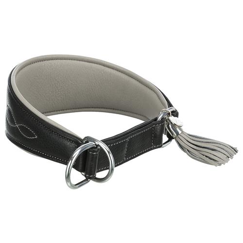 Trixie Active Comfort Halsband für Windhunde, schwarz/grau S Hund