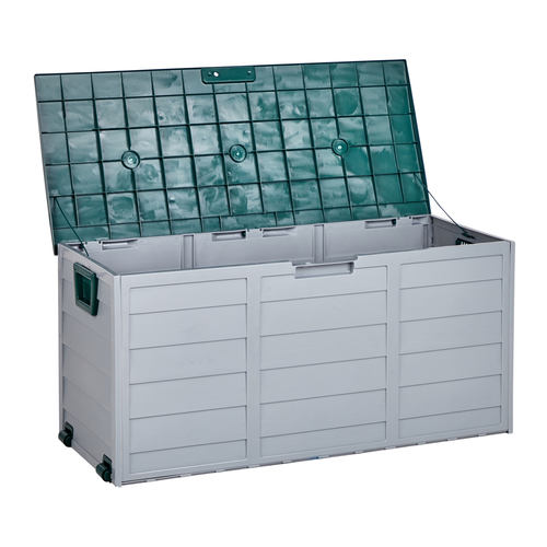 Auflagenbox Grau / Grün Kunststoff 112 x 50 cm für Garten für Terrasse für Outdoor