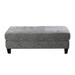 Copper Grove Mapire Grey Upholstered Wooden Ottoman with Tapered Legs