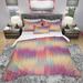 Designart 'Grunge Stripes Pattern in Colors' Modern Bedding Set - Duvet Cover & Shams