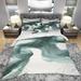 Designart 'Gouache Green on Gray II' Geometric Bedding Set - Duvet Cover & Shams