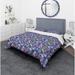 Designart 'Pattern with Watercolor Crystals with Star Sky' Modern & Contemporary Bedding Set - Duvet Cover & Shams