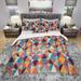 Designart 'Circles and Triangles' Modern Bedding Set - Duvet Cover & Shams