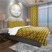 Designart 'Gold Metal Circles 3D Pattern' Glam Bedding Set - Duvet Cover & Shams