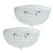 Elegant Designs 1/2 Light Elipse Crystal Flush Mount Ceiling Light