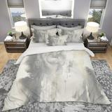 Designart 'Gold Glamour Direction II' Geometric Bedding Set - Duvet Cover & Shams