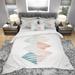 Designart 'Watercolor Geometric Triangle II' Geometric Bedding Set - Duvet Cover & Shams