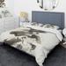 Designart 'Geometric Glam Square I' Glam Bedding Set - Duvet Cover & Shams