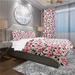 Designart 'Pattern with Roses' Modern & Contemporary Bedding Set - Duvet Cover & Shams