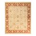 Overton Hand Knotted Wool Vintage Inspired Traditional Mogul Ivory Area Rug - 8' 2" x 9' 10"