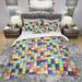 Designart 'Bright 3D Squares' Modern Bedding Set - Duvet Cover & Shams