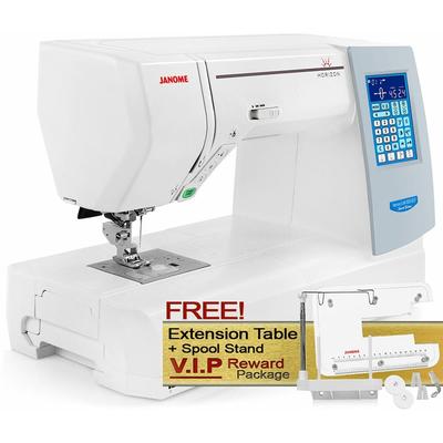 Janome Memory Craft Horizon 8200 QCP (8200 QCP) Computerized Sewing Machine w/ Free Extension Table + Spool Stand