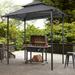 Outdoor Grill Gazebo 8 x 5 Ft, Shelter Tent, Double Tier Soft Top Canopy and Steel Frame with hook and Bar Counters