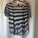 J. Crew Tops | J Crew Navy And Cream Striped T Shirt | Color: Blue/Cream | Size: M