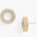 Kate Spade Jewelry | Kate Spade Open Circle Crystal Stud Earrings | Color: Gold | Size: Os