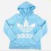 Adidas Tops | Adidas Trefoil Logo Hoodie Sweatshirt Size Xs Blue Pullover | Color: Blue | Size: Xs