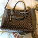 Coach Bags | Gray Coach Leather Bag With Sequins Euc | Color: Gray/Silver | Size: Os