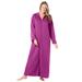 Plus Size Women's Long Hooded Fleece Sweatshirt Robe by Dreams & Co. in Rich Magenta (Size 4X)