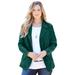 Plus Size Women's Faux Leather Moto Jacket by Catherines in Emerald Green (Size 2X)