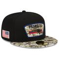 Men's New Era Black/Camo England Patriots 2021 Salute To Service 59FIFTY Fitted Hat