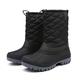 JSWEI Women's Soft Breathable Faux Fur Warm Walking Women Wide Width Winter Boots Womens Safety Boots womens snowmobile boots size Black UK 5