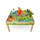 Beehive Toys & Gifts Wooden Zoo Themed Activity Table for Toddlers and Children with Wooden Animals and Accessories