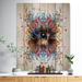 Design Art Magic Eye w/ Flowers - Graphic Art Print Wood in Brown | 60 H x 36 W x 1.5 D in | Wayfair PT13341-28-60