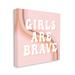Stupell Industries Girls Are Brave Bold Retro Typography Curved Rainbow XXL Stretched Canvas Wall Art By Daphne Polselli Canvas in White | Wayfair