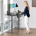 Inbox Zero Height Adjustable Standing Desk Wood/Metal in Gray/Black | 45.6" H x 60" W x 30" D | Wayfair 5CFF9571BF0942969A0A00060E8F784E