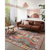 Red 102 x 0.13 in Area Rug - Foundry Select Mayers Southwestern Ivory/Area Rug Polyester | 102 W x 0.13 D in | Wayfair