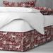 The Tailor's Bed Winterton Fox Grove Bed Skirt in Red/White | 18 H x 39 W x 80 D in | Wayfair FOX-WIN-RED-BSK-TW-18