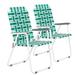 Borba Arlmont & Co. Kilner Plastic Beach Folding Chair Metal in Pink/Green/White | 37.4 H x 22 W x 22 D in | Wayfair