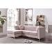 Pink Sectional - Glory Furniture Lexington 87" Wide Velvet Reversible Sofa & Chaise Velvet | 32 H x 87 W x 63 D in | Wayfair G794B-SC