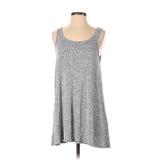 Forever 21 Casual Dress - A-Line Scoop Neck Sleeveless: Gray Color Block Dresses - Women's Size Small