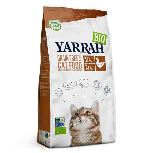 10kg Yarrah Bio Katzenfutter mit Bio Huhn & Fisch getreidefrei Katzenfutter trocken