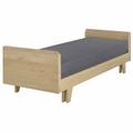 Pack lit extensible avec matelas bois massif bois 80x200 cm