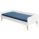 Pack lit enfant avec pieds et matelas bois massif blanc 90x190 cm