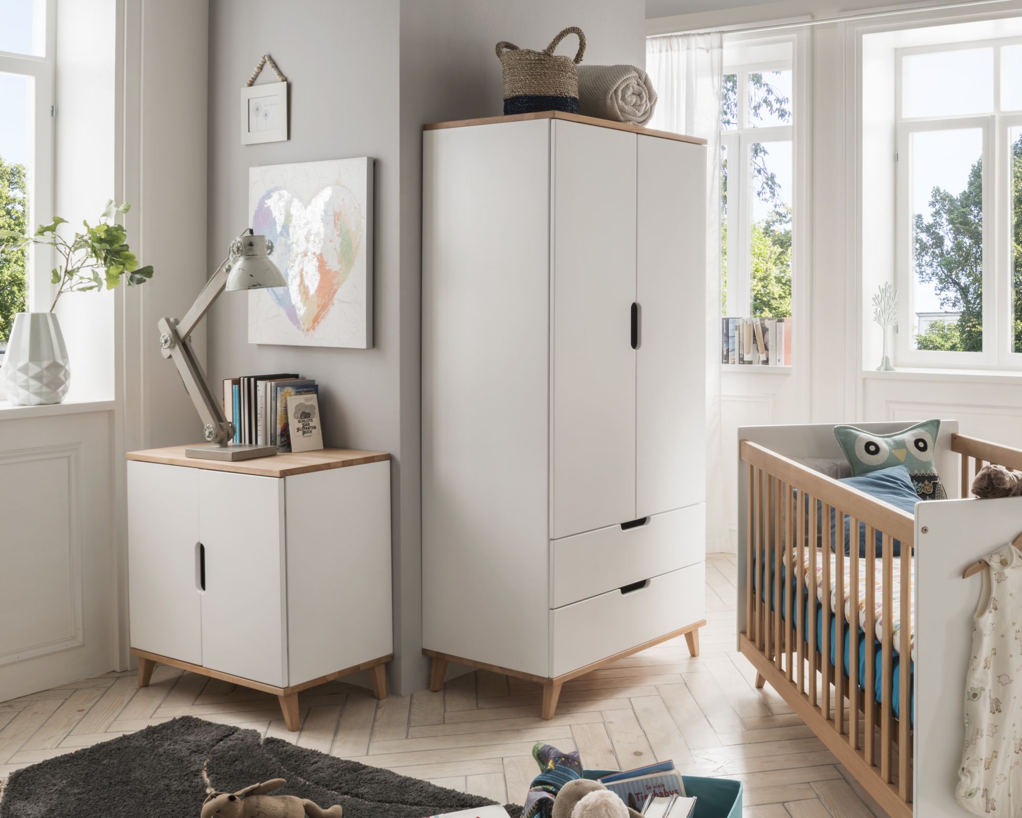 INFANSKIDS »Infanscolor« Kinderzimmer Kleiderschrank weiß weiß / 2-Türig