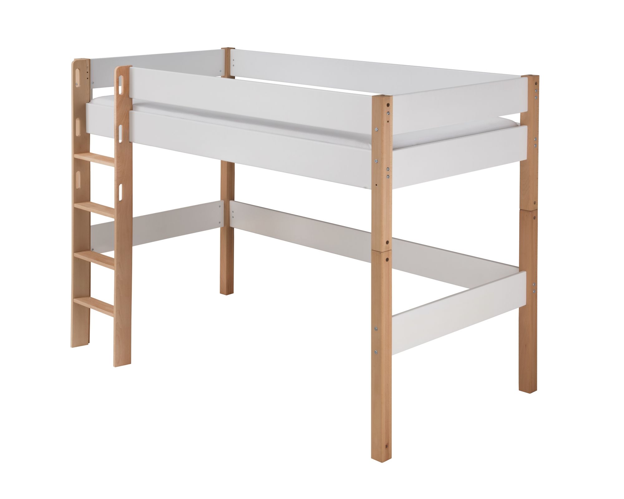 INFANSKIDS »Infanscolor« Kinderzimmer Mittelhochbett weiß 208x147,7x103cm / weiß