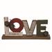 Transpac Wood Multicolor Christmas Love Sign