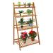 4 Tier Bamboo Flower Stand, Rack Shelf Foldable Pot Planter Display - 27.4 x 17.7 x 48 inches (L x W x H)