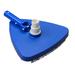 Deluxe Triangle Pool Vacuum Head with Swivel, 1.25-1.5-in. - Blue