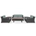 Beaufort Mist Faux Wicker 5-piece Outdoor Lounge Set