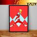 Nike Wall Decor | Custom Nike Air Jordan Power Rangers Poster Red Ranger Wall Decor Print Poster | Color: Blue/Red | Size: Os