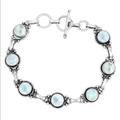 Free People Jewelry | New 925 Sterling Silver Moonstone Gems Bracelet | Color: Silver | Size: Os